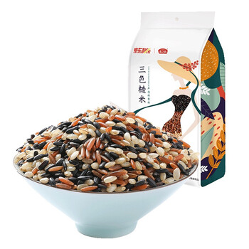 【京东】燕之坊 三色糙米1.25kg 黑米 红米 糙米 五谷杂粮 粗粮 粥米 1.25kg
