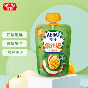 P号2件2元，叠加楼上10-5全
亨氏 (Heinz) 4段  苹果香芒 辅食水果泥120g