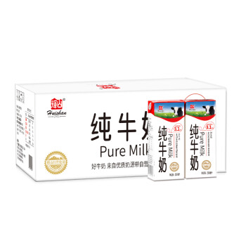 辉山（huishan）自营牧场纯牛奶 250ml*24盒 乳蛋白含量3.1g