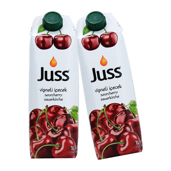 土耳其进口Juss圣可樱桃萄口味果汁饮料1L*2瓶