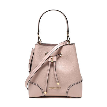 迈克·科尔斯 MICHAEL KORS MK女包 专柜同款 皮革手提单肩斜挎包水桶包柔粉色小号 30F9GZ5L1L SOFT PINK