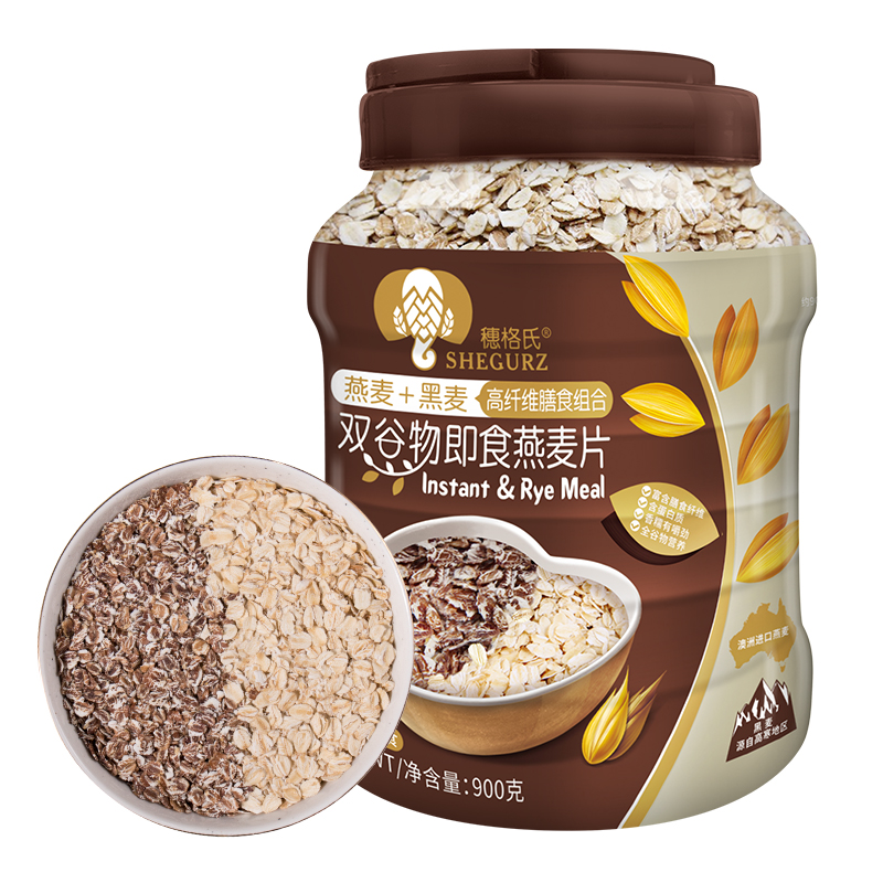穗格氏 黑麦燕麦片 900g
 
拍5件，7折叠页面满169-30元劵，折19.83元/件