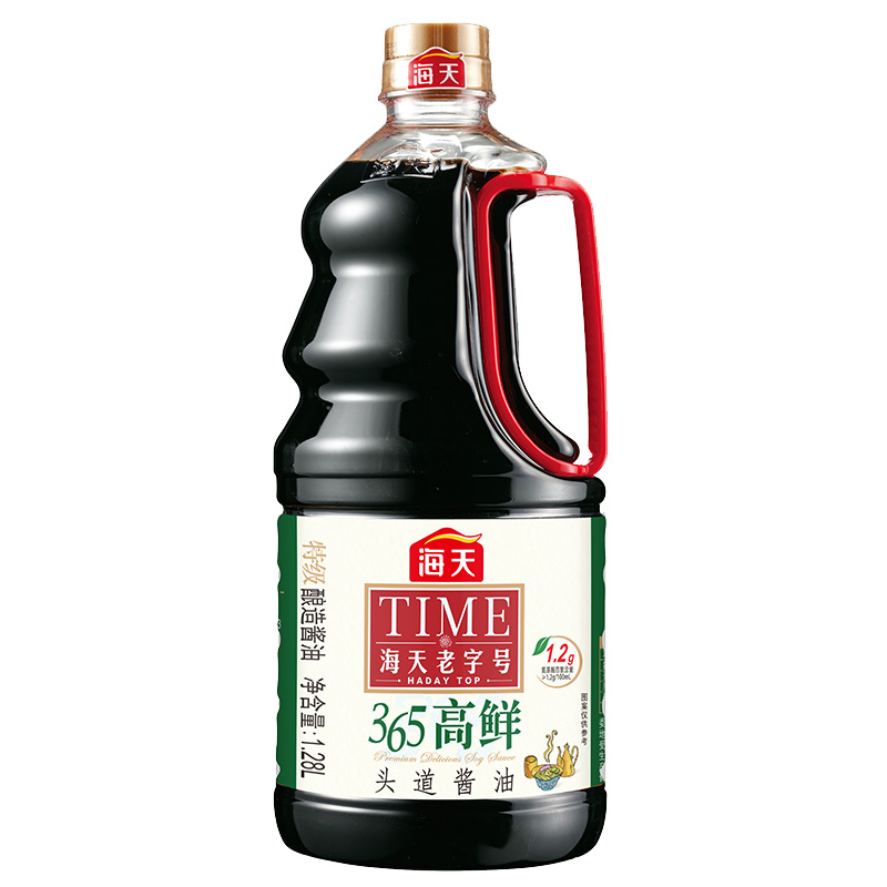海天 365高鲜特级生抽1.28L
 
拍4件，5折叠加页面满169享9折劵，
京喜APP付窾折18.76元/件