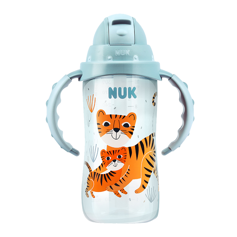 NUK母婴母婴母婴吸管杯翻盖双手柄PP学饮水杯12个月以上300ml 蓝色
 
下单20件，单件11.85元,促销6.50折，叠加券: 满299享5折