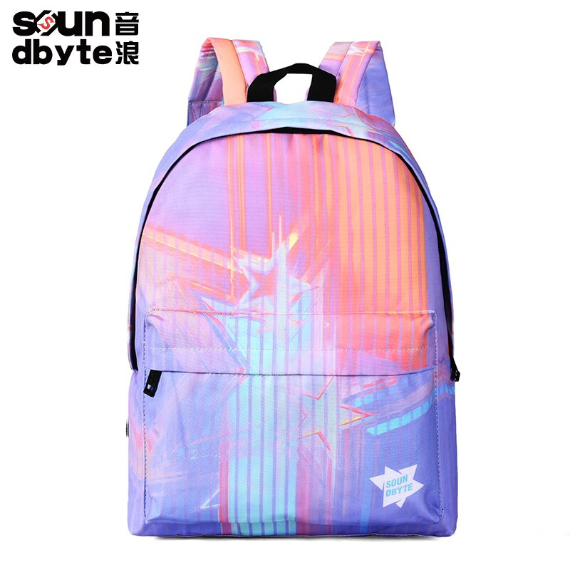 【券后价:9.9元】 soundbyte潮流双肩包女绿叶印花背包学院风休闲大容量帆布书包 21321款式10