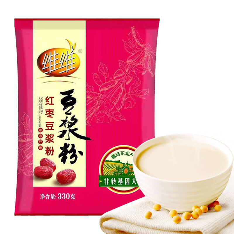 维维 红枣豆浆粉330g
 
满199-100元，叠加页面满169打9折劵买12件，折7.6元/件