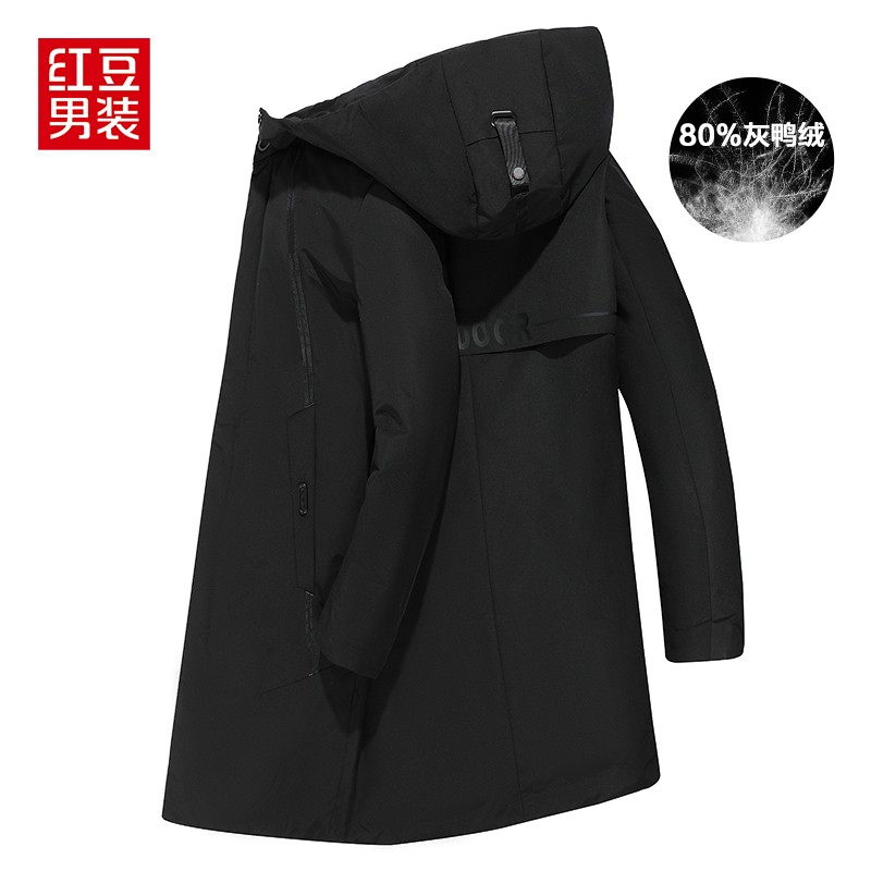 领300-60的平台券：

红豆 男士中长款加厚连帽休闲羽绒服 199元
