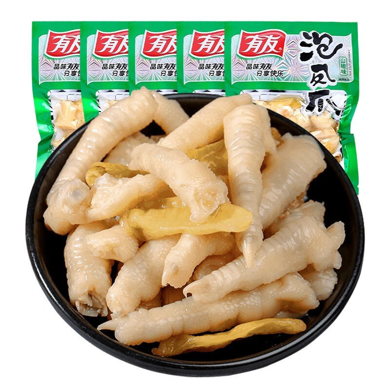 有友 开袋即食 山椒凤爪100g*6袋 到手39.9元 
