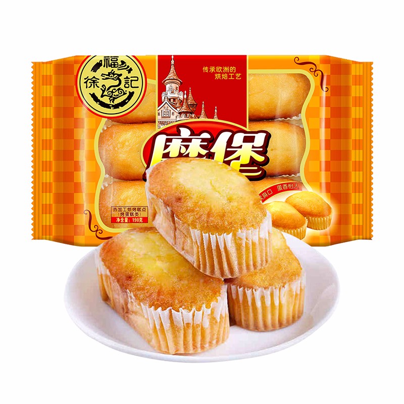 好价-如有食品70-20劵
徐福记 磨堡欧式传统蛋糕 鸡蛋味 190g，买7件36.7
