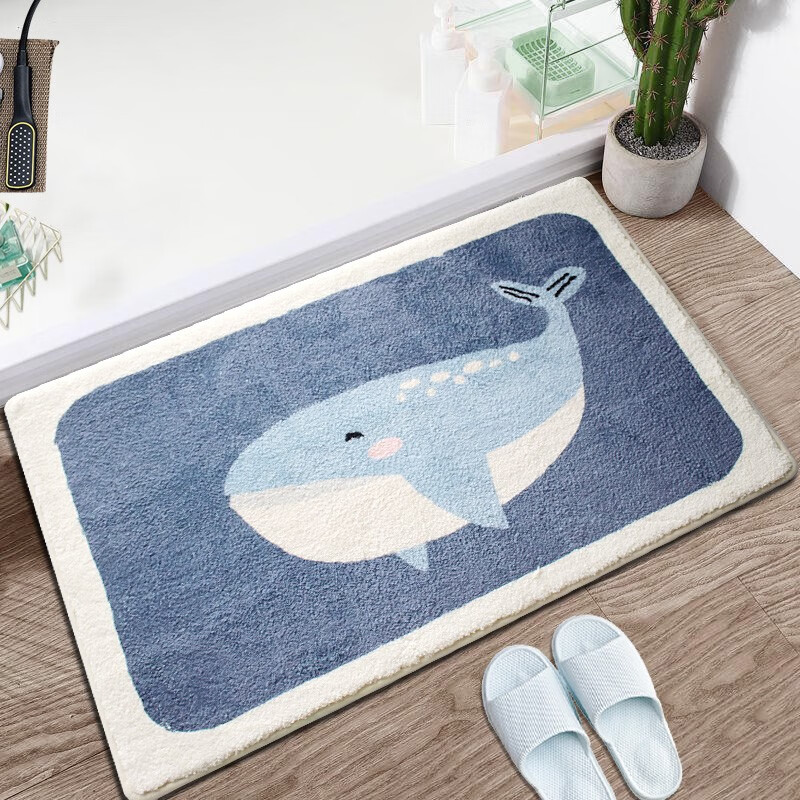 仿羊绒加厚防滑吸水地垫子 40*60cm 到手13.8元
