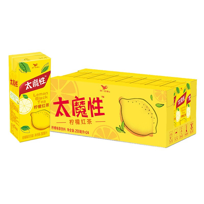 加购宝贝购物车砸蛋有机会69-20券
统一太魔性柠檬红茶250ml*24盒拍4件【35.72】
