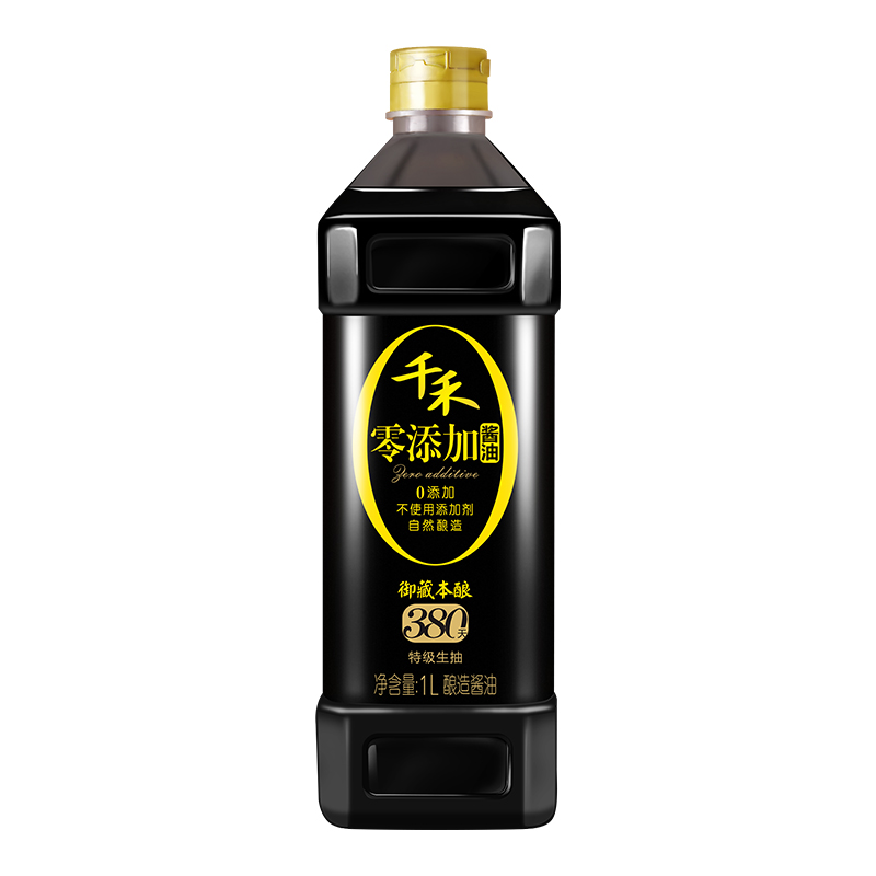 千禾 酱油 380天特级生抽1L
 
plus拍5件，7折叠页面满149享8.2折劵，折17.1元/件