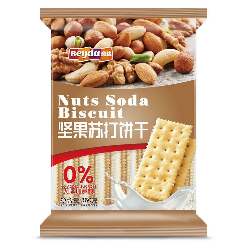 Beyda 坚果苏打饼360g 苏打饼干，1
