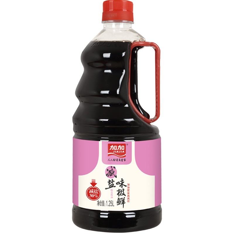 加加特级减盐味极鲜生抽酿造酱油1.25L+加加上等蚝油715g，13.8包u。
