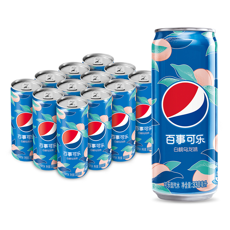 百事 太汽 白桃乌龙口味汽水 
330ml*12听 细长罐
 
拍3件5折叠部分号129-30劵
到手单件12.95，限江苏上海