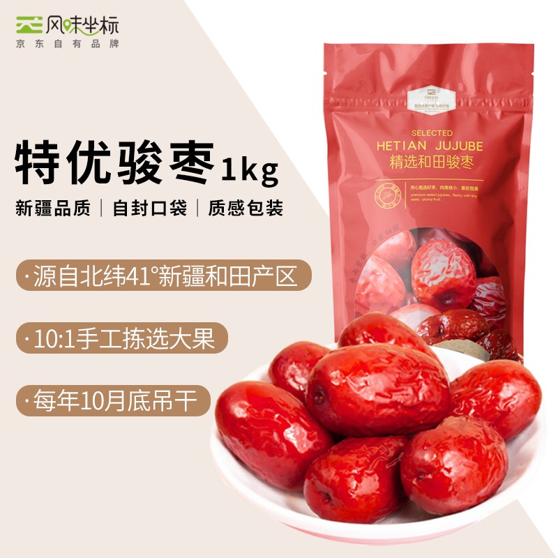 0点限量7.99（前600）
风味坐标六星和田骏枣 1kg
