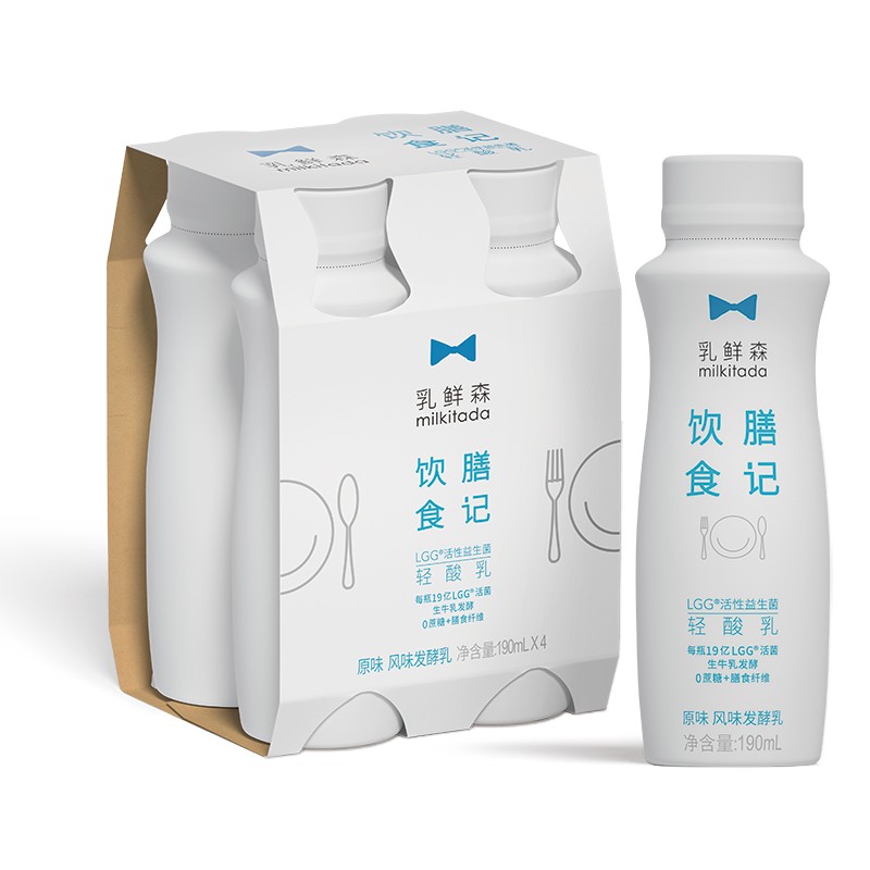 好价-乳鲜森 饮膳食记 0蔗糖 益生菌低温轻酸乳190x4瓶
 
会员价39.8元 买2件五折 参与买一送一