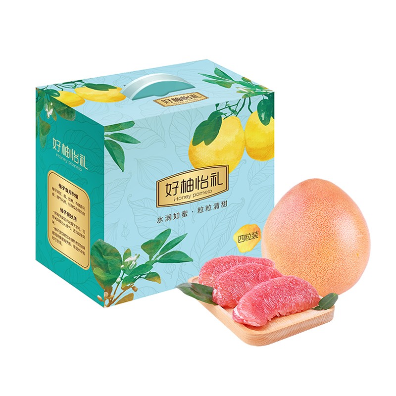好价-柚小甜 福建琯溪三红蜜柚 红心柚子4粒装  净重约5-6kg 
 
买一，烟台红富士苹果5kg 一级铂金大果 单果220g以上 
 
买一，西州蜜瓜哈密瓜 2粒装  单果1.25kg以上
 
买一，爱媛38号果冻橙 桔子 1.5kg装   单果110g以上 
 
买一叠加299-150，到手126