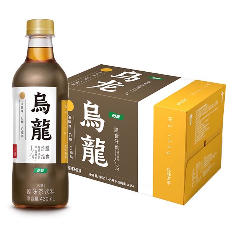 怡宝佐味茶事乌龙茶原味茶饮料430ml*15装 ，叠加149-15券+200-30券，买4件74.8
