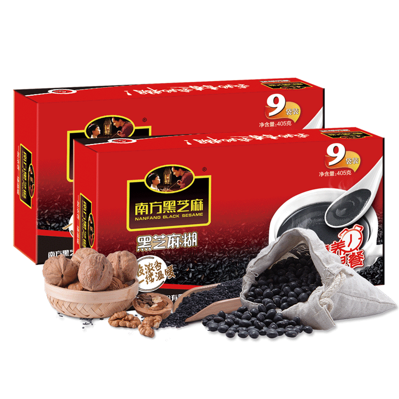 南方黑芝麻 经典原味盒装405gx2盒 到手22.9元

养发养胃营养代餐 折合11.45元一盒,超划算~