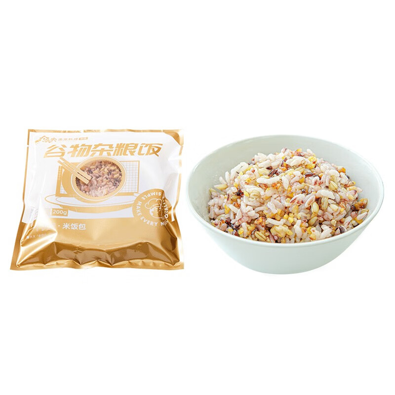 一个伙夫 微波谷物杂粮饭200g*4共800g套装  
某东17.3 可 两件8折
