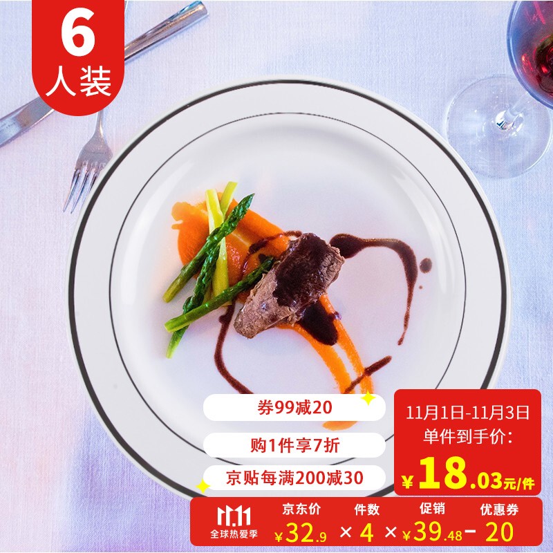 神单来了,速度!
一次性塑料餐盘点心盘6个装 
 
部分地区9.9元 下单10件，单件4.93元【神价格】 