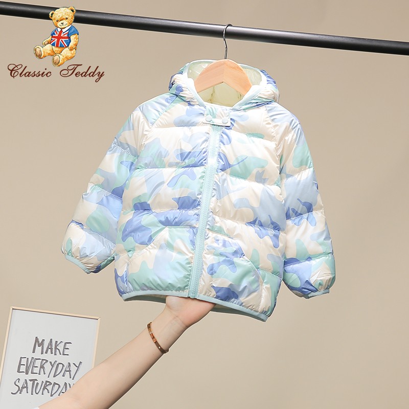 精典泰迪Classic Teddy 儿童可爱花布耳朵轻薄保暖棉服 59.9元
