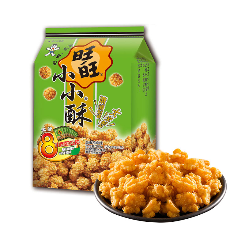 旺旺小小酥膨化葱香鸡肉味200g，江苏湖北等部分地区有5折
如有70-20券（加车促销
