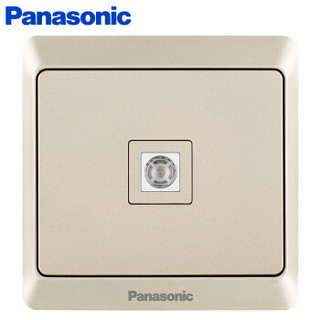 Panasonic 松下 开关插座 电视插座 有线电视墙壁弱电面板 雅悦香槟金 WMWA301Y-N