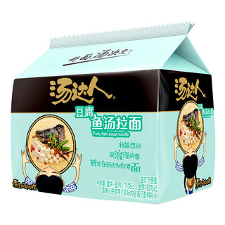 Uni-President 统一 方便面 汤达人豆腐鱼汤拉面 方便面115g*5 五连包