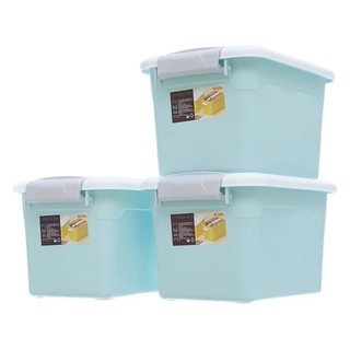 Citylong 禧天龙 带盖收纳箱 5L 3个 蓝色