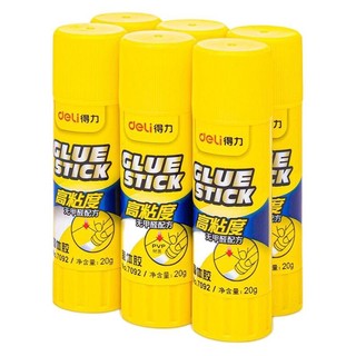 得力工具 deli 得力 PVP 固体胶水 6371 20g 6支装
