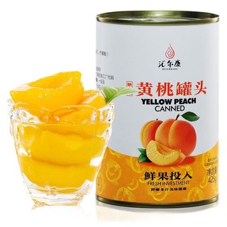汇尔康 新鲜黄桃罐头 425g