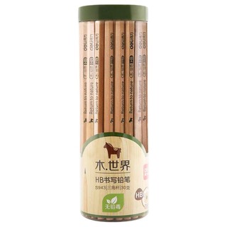 deli 得力 S943 原木铅笔HB 30支装 多款可选