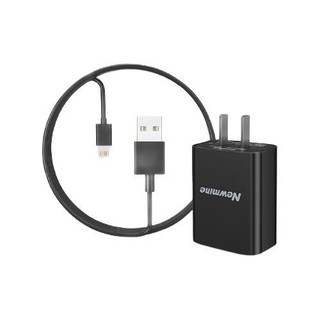 Newsmy 纽曼 LC203 手机充电器 USB-A 10.5W Type-C 2.1A 数据线 2m 黑色