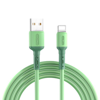 KOVOL 科沃 Lightning 2A 数据线 硅胶 1m 抹茶绿