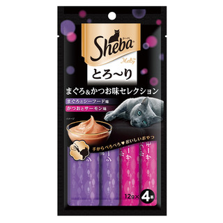 Sheba 希宝 原装进口猫条成猫猫粮猫零食海鲜12g*4条软包猫罐头(新老包装交替发货）