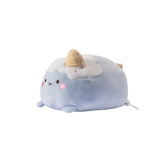 MINISO 名创优品 毛绒公仔生日礼物抱枕 元气食堂系列-奶油葛格趴姿公仔（蓝）