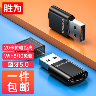 shengwei 胜为 EBT5001G USB蓝牙适配器 5.0 20m 黑色