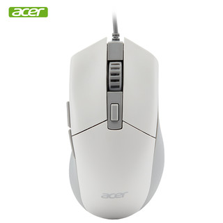 acer 宏碁 有线鼠标 商务办公笔记本电脑台式通用 USB接口即插即用 黑白粉色 时尚经典 舒适耐用