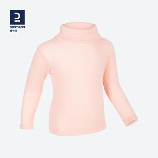 DECATHLON 迪卡侬 婴儿保暖衣裤柔软保暖透气儿童宝宝秋衣秋裤KIDK 粉红上衣 76_81cm 18个月