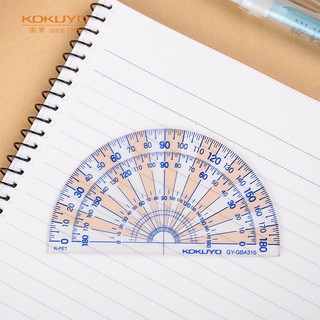 KOKUYO 国誉 学生办公用量角器 180度 山形刻度透明网格型 GY-GBA310