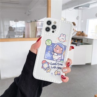 浪翔 iphonexs max/xs/xr可爱卡通手机壳苹果x/6/6s/7/8plus全包防摔壳 爱心太空小熊 iphone6/6s