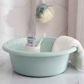 DUFRE36cm中号加厚加深洗脸盆婴儿盆耐摔家用泡脚塑料盆洗菜盆面盆
