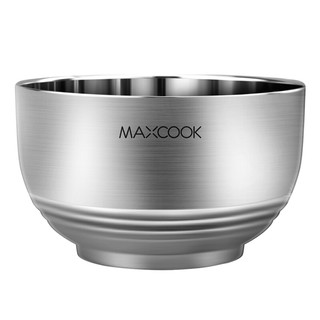 MAXCOOK 美厨 304不锈钢碗 汤碗双层隔热餐具面碗13CM MCWA601