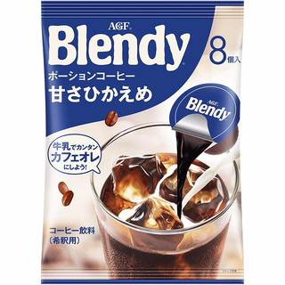 AGF 日本进口AGF BLENDY咖啡夏季冰咖啡浓缩液体咖啡胶囊若摩冷萃多风味可选 蓝袋8颗