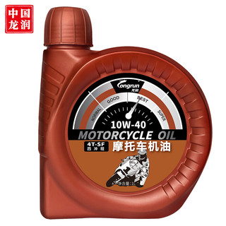 longrun 龙润润滑油 4T 四冲程摩托车机油 10W-40 SF级 1L