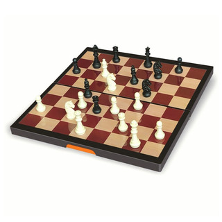 奇点 SING UIAR）磁石国际象棋 便携折叠式磁性棋盘套装 黑白色儿童棋类桌游
