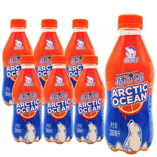 北冰洋 PET瓶装桔汁口味汽水280ml*6瓶 老北京果汁碳酸饮料