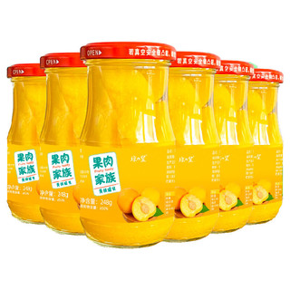 琼皇 糖水黄桃罐头 新鲜水果罐头248g*6瓶 整箱装 休闲零食 方便速食